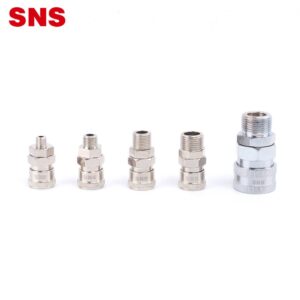 SNS SM Series self-locking type 2 way quick multi connector zinc alloy pipe air pneumatic fitting picture 1