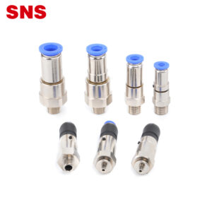 SNS NHRC Series pneumatic high speed straight male threaded brass pipe connector rotary fittings picture 1