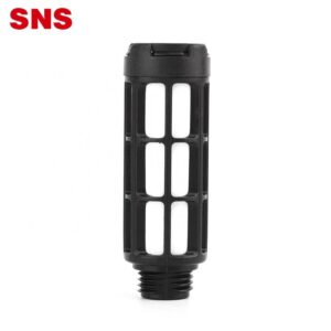 SNS PSU Series black color pneumatic air exhaust muffler filter plastic silencer for noise reducing picture 1