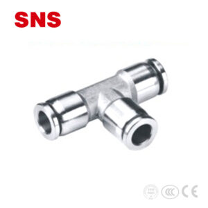 SNS BKC-PE Series stainless steel reducing tee air fitting union t type pneumatic fitting picture 1