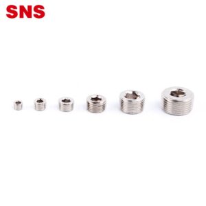 SNS BD Series Chinese suppliers brass male threaded pneumatic choke head block fitting picture 1