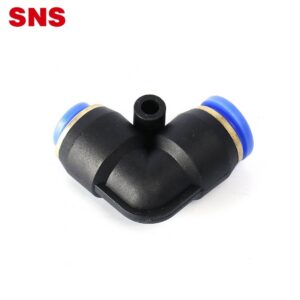 SNS SPVN Series one touch push to connect 90 degree L type plastic air hose pu tube connector reducing elbow pneumatic fitting picture 1