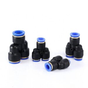 SNS SPN Series one touch 3 way reducing air hose tube connector plastic Y type pneumatic quick fitting picture 1