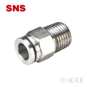 SNS BKC-PC straight pneumatic stainless steel 304 tube connector one touch metal fitting picture 1