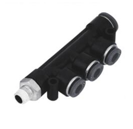 SNS SPWD Series pneumatic one touch male thread triple branch reducing connector 5 way plastic air fitting for PU hose tube picture 1